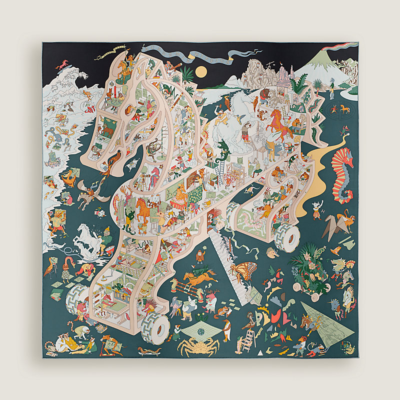 【HERMES】カレ90 Academia Hippica Academia Hippica scarf 90 | Hermès USA